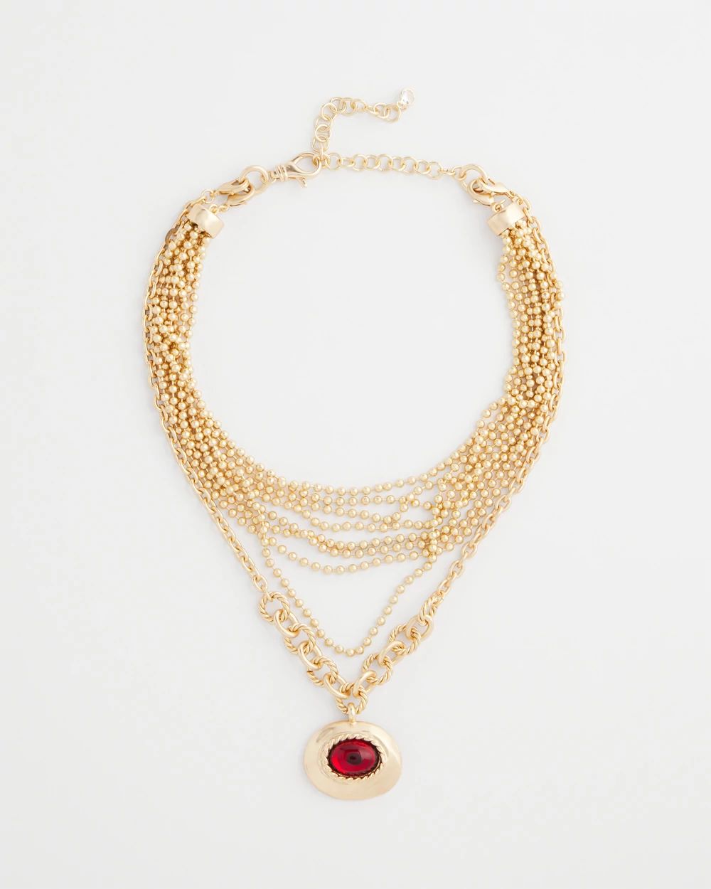 chico-deco♡ Art Deco Red Gem Pendant Necklace | Chico's